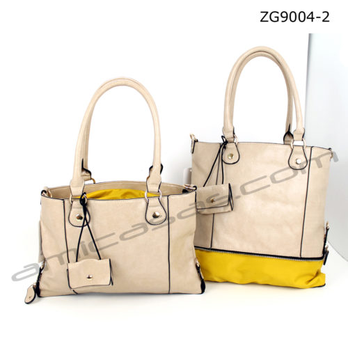 BEIGE con espandibile in tessuto GIALLO